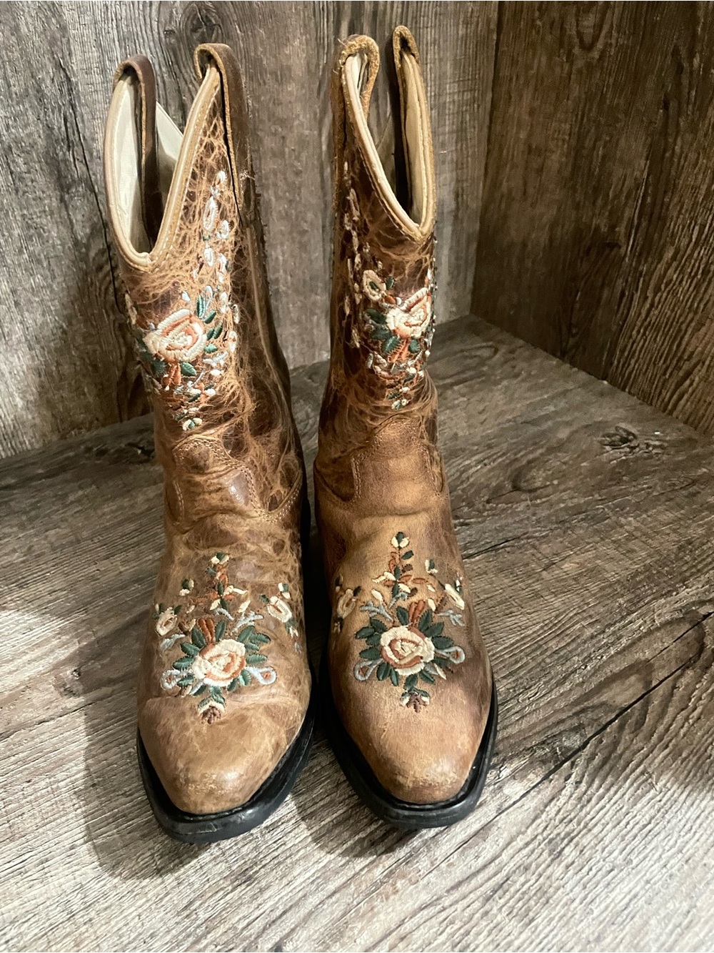 Shyanne Girls Floral Cowboy Boots Sz 12